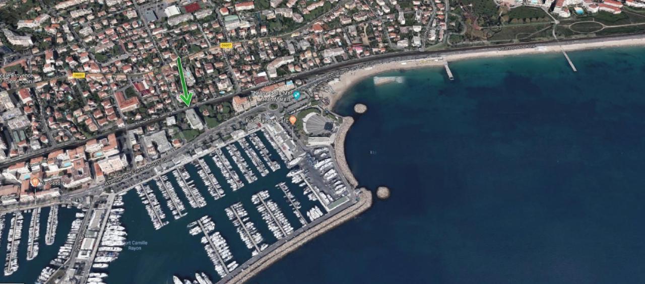 Grand Studio Neuf Face Port Et Plage, Parking Prive Голф-Жуан Екстериор снимка