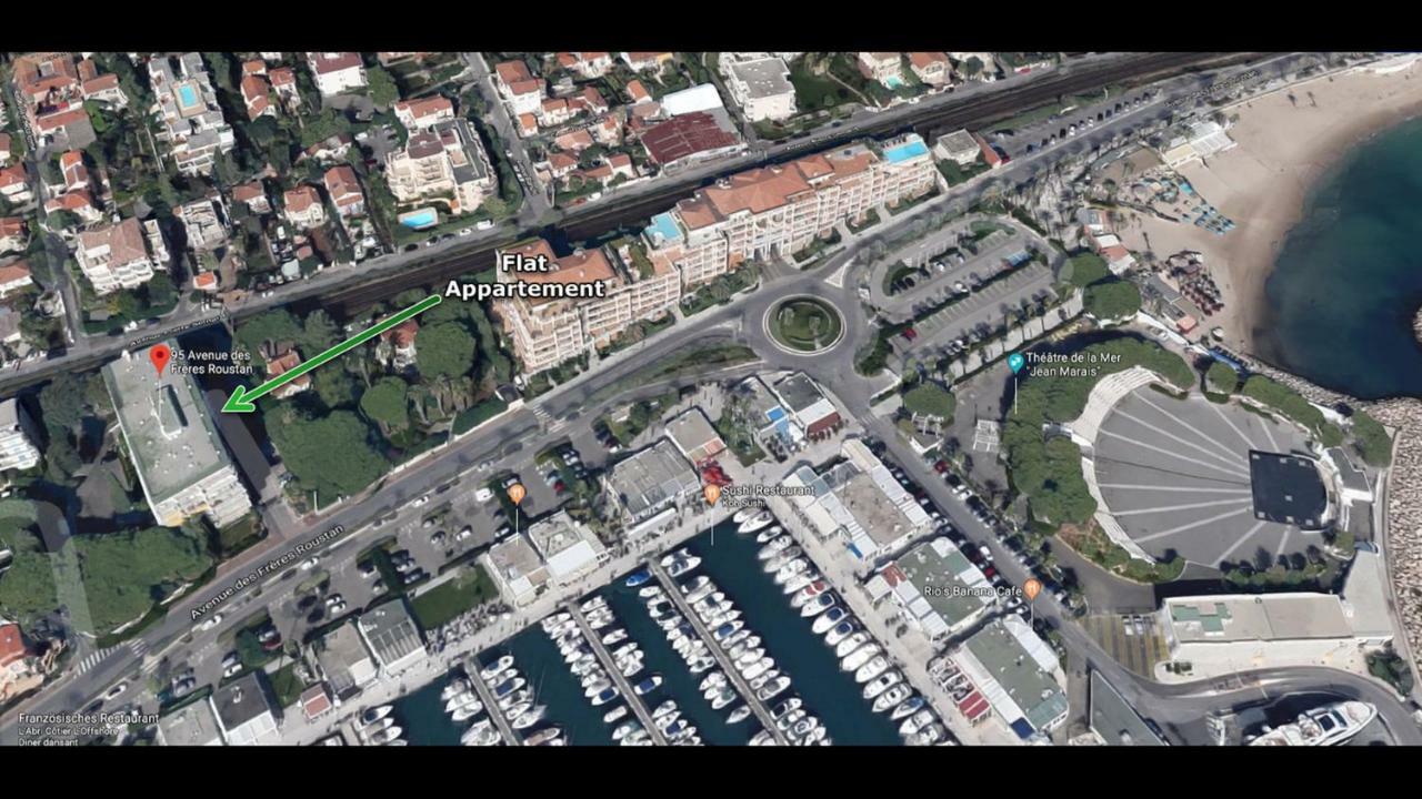 Grand Studio Neuf Face Port Et Plage, Parking Prive Голф-Жуан Екстериор снимка